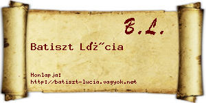 Batiszt Lúcia névjegykártya